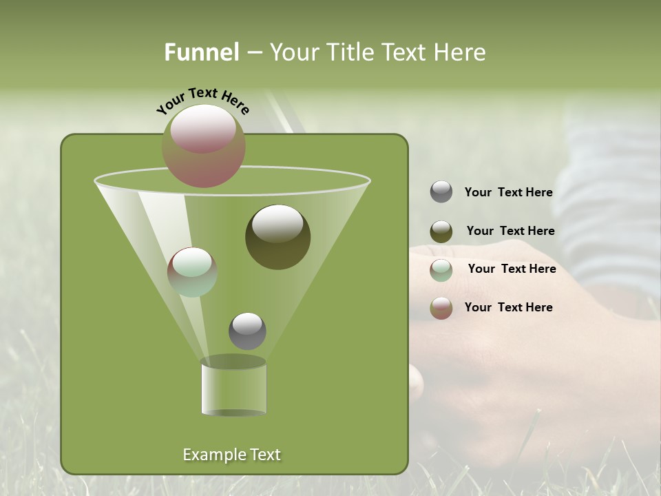 A Person Using A Cell Phone In The Grass PowerPoint Template