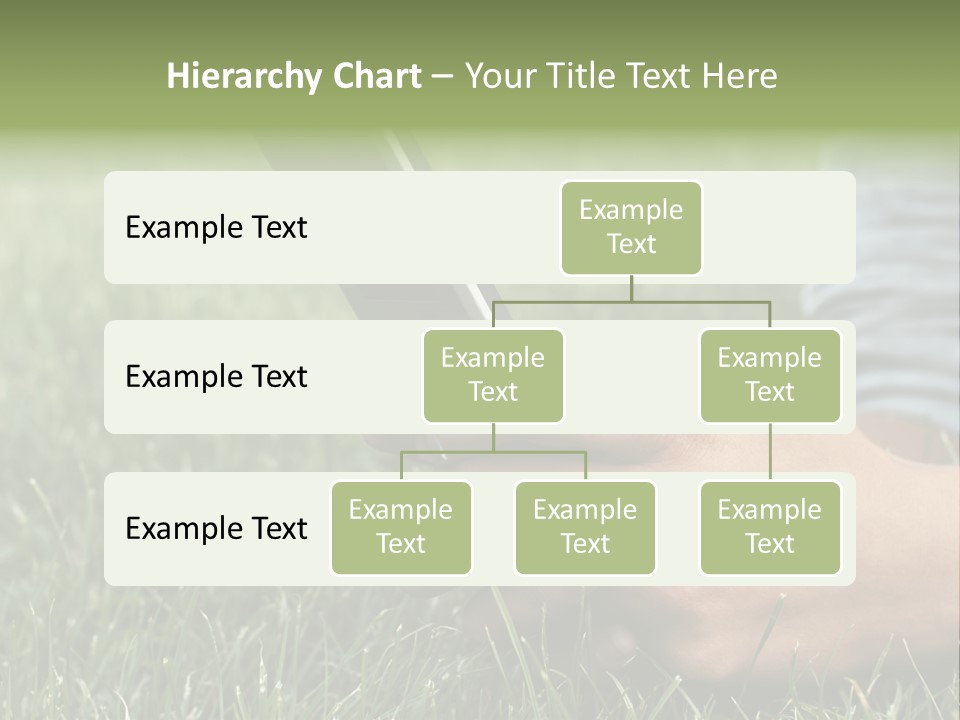 A Person Using A Cell Phone In The Grass PowerPoint Template