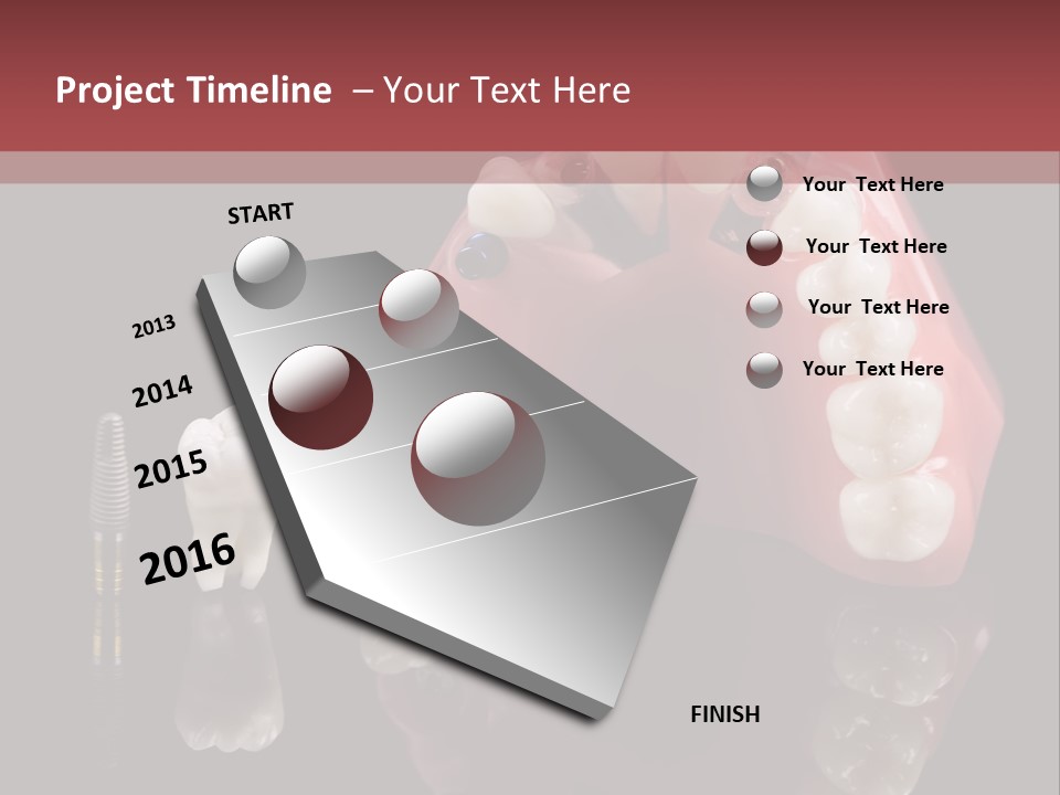 Pink Angled Orthodontist PowerPoint Template