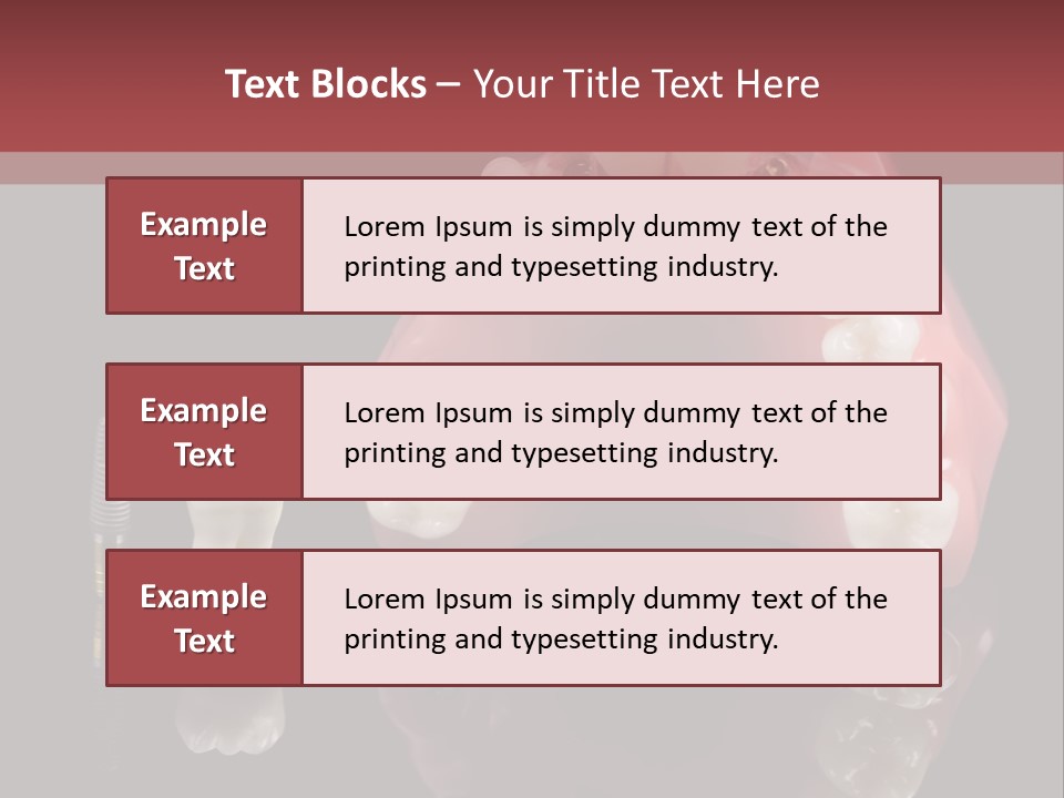 Pink Angled Orthodontist PowerPoint Template