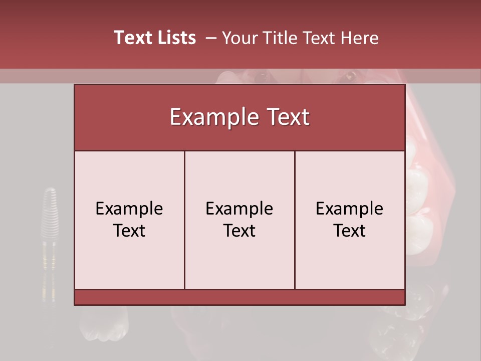 Pink Angled Orthodontist PowerPoint Template