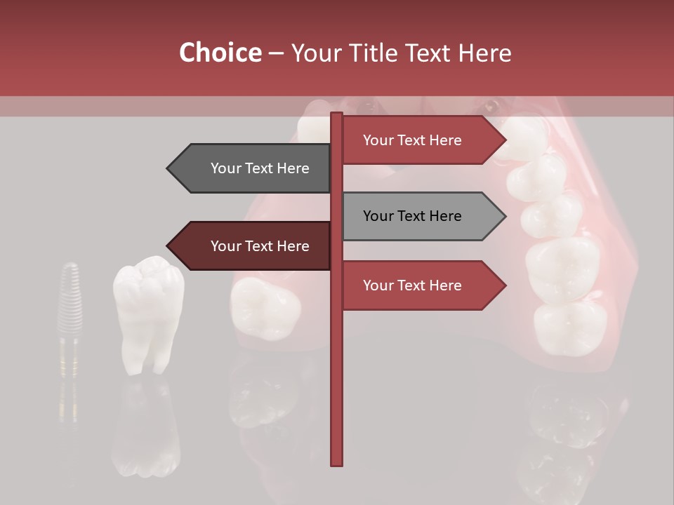 Pink Angled Orthodontist PowerPoint Template