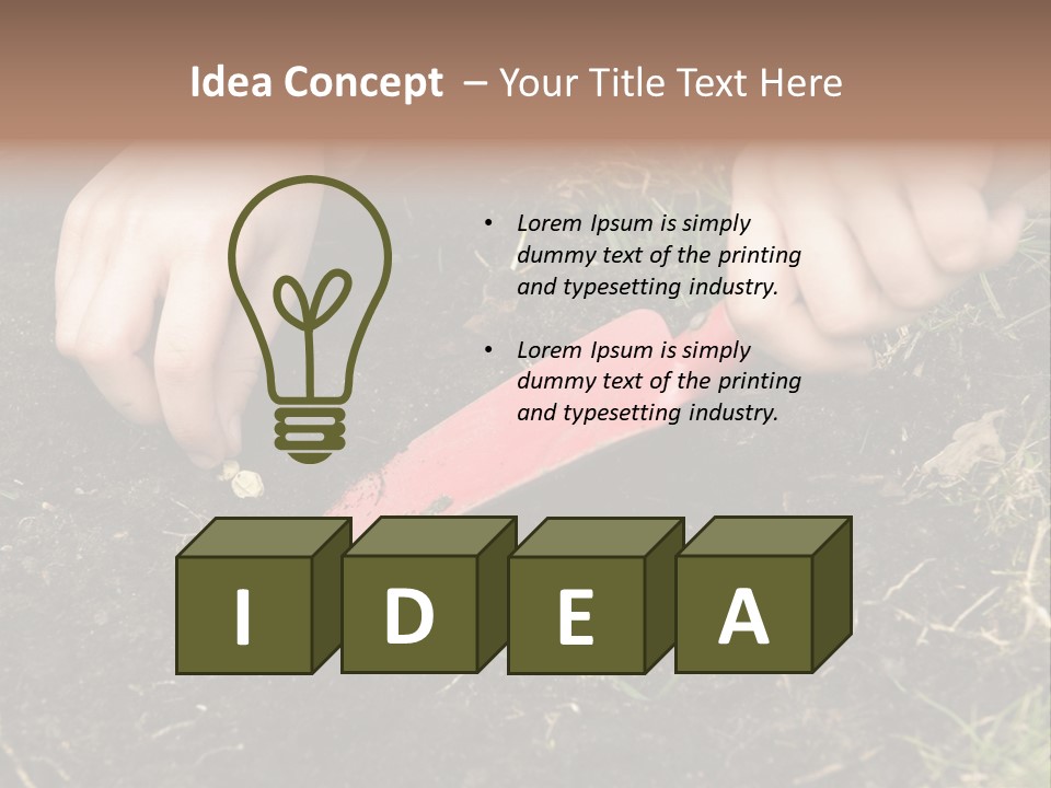 New Pea Scene PowerPoint Template