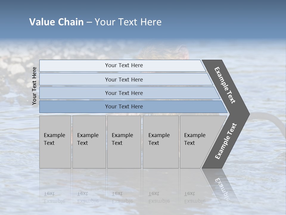A Monkey Sitting In A Body Of Water PowerPoint Template