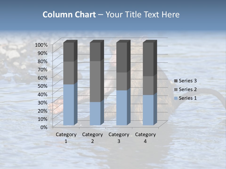 A Monkey Sitting In A Body Of Water PowerPoint Template