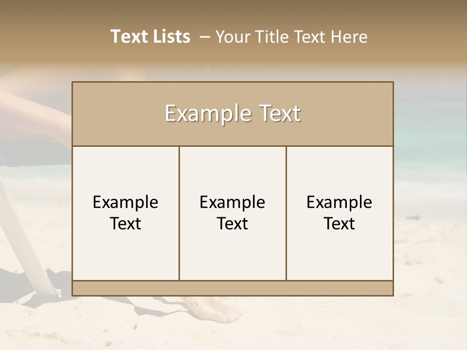 Legs Beauty Suncare PowerPoint Template