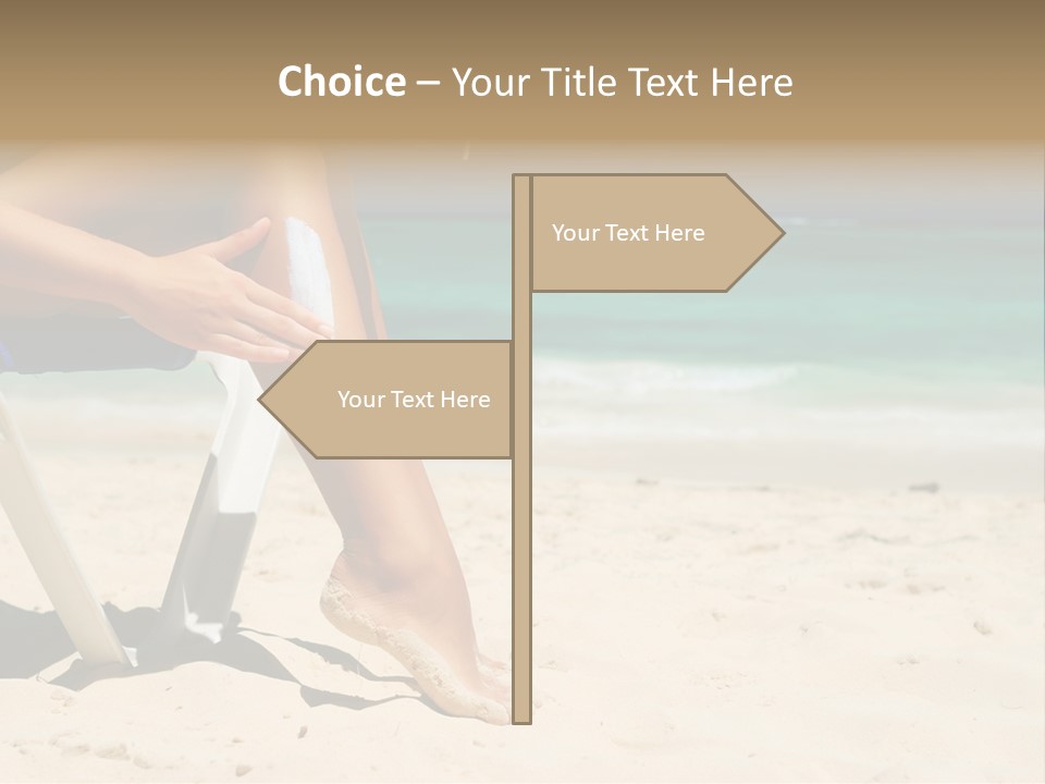 Legs Beauty Suncare PowerPoint Template