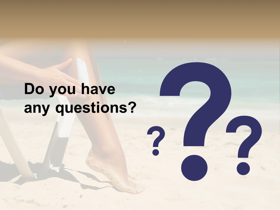 Legs Beauty Suncare PowerPoint Template