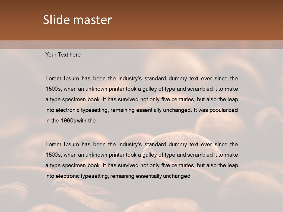 Arabica Closeup Freshness PowerPoint Template