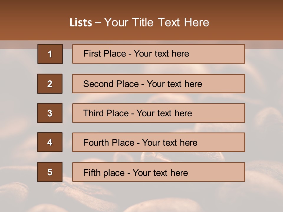 Arabica Closeup Freshness PowerPoint Template