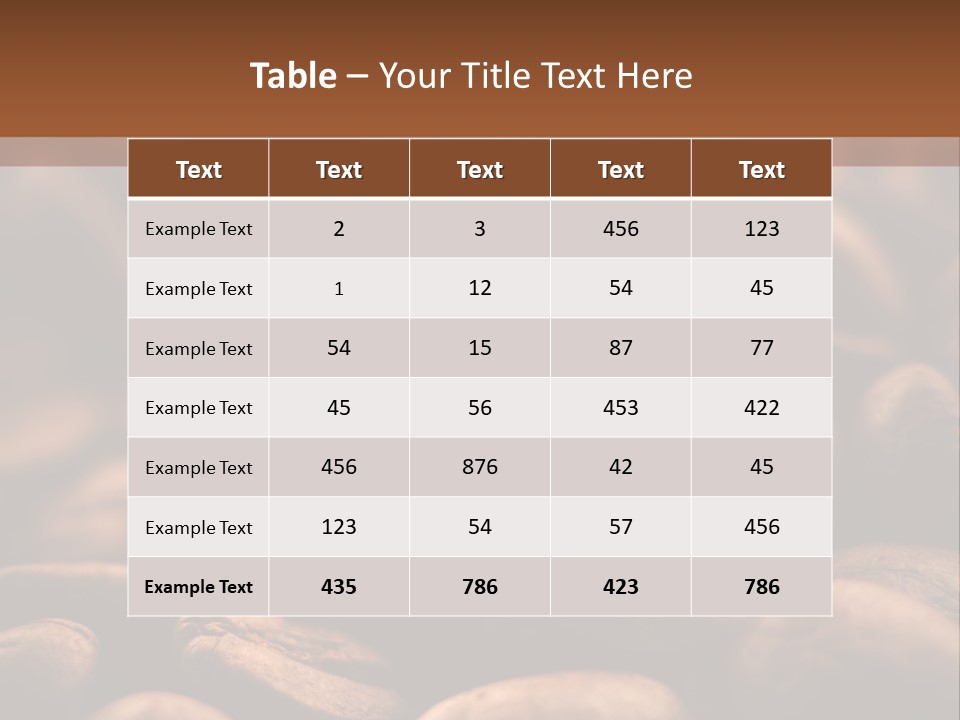 Arabica Closeup Freshness PowerPoint Template