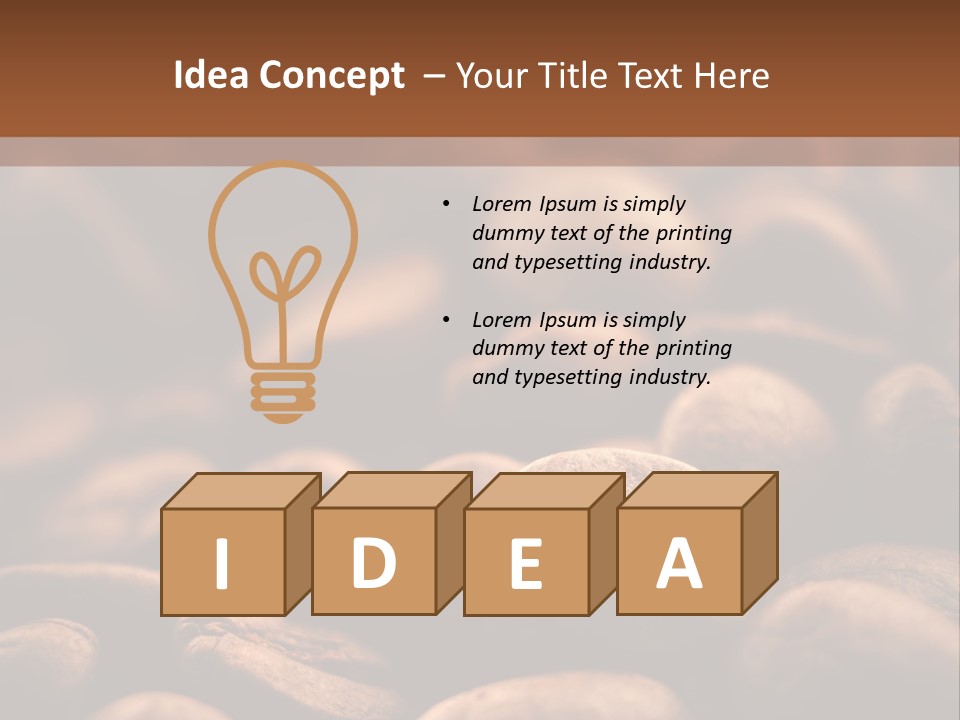 Arabica Closeup Freshness PowerPoint Template