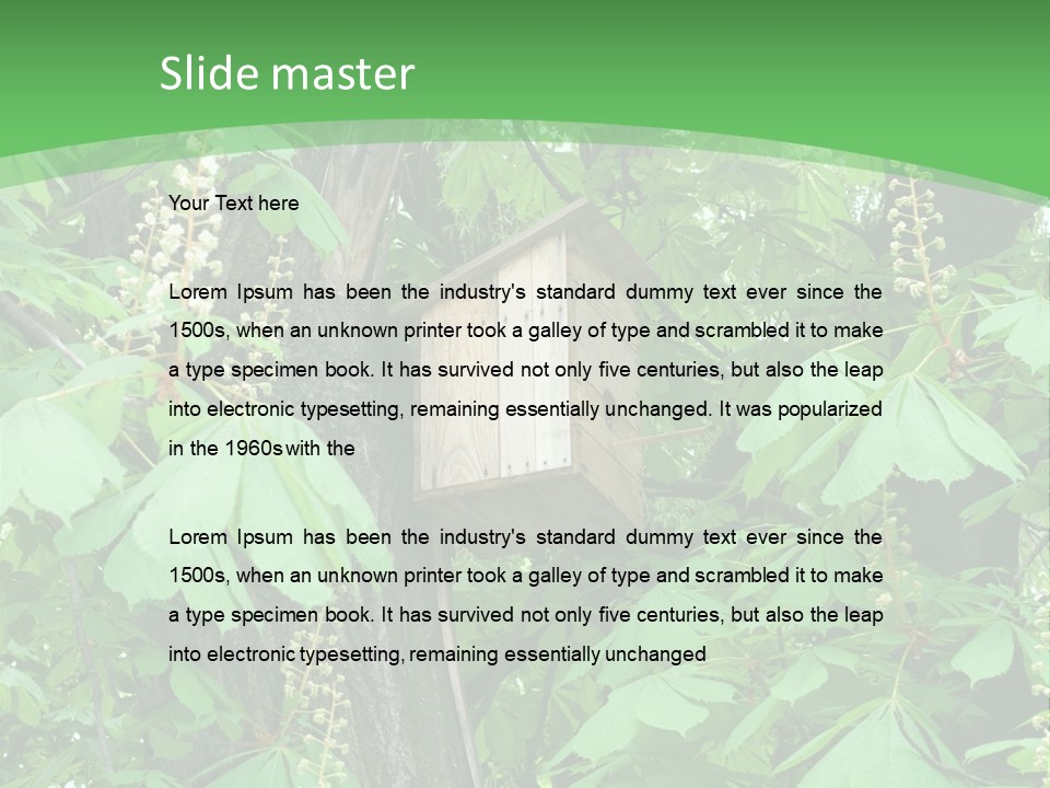 Freshness Leafage Color PowerPoint Template
