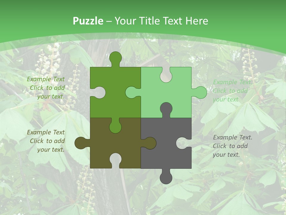 Freshness Leafage Color PowerPoint Template