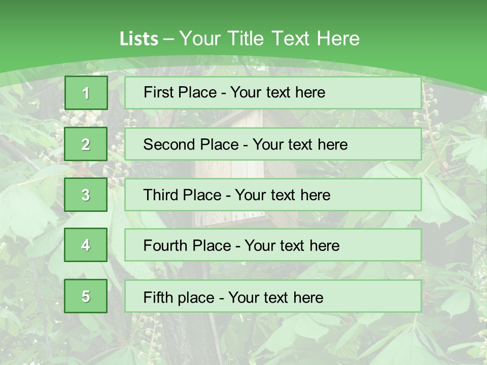 Freshness Leafage Color PowerPoint Template