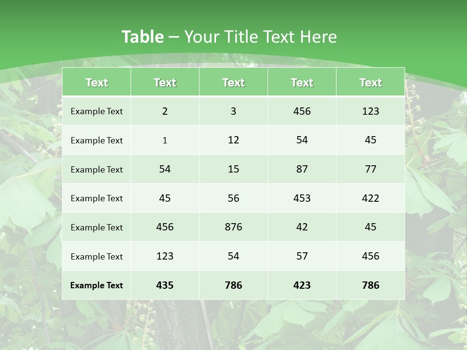 Freshness Leafage Color PowerPoint Template