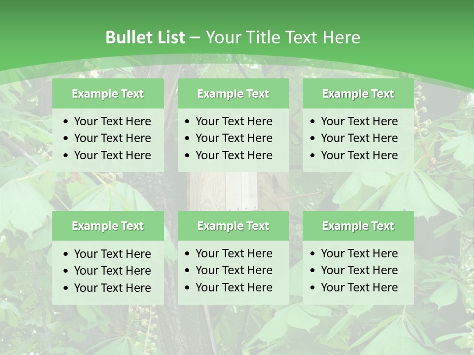 Freshness Leafage Color PowerPoint Template