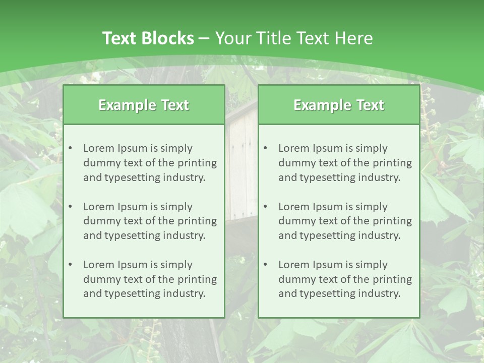 Freshness Leafage Color PowerPoint Template