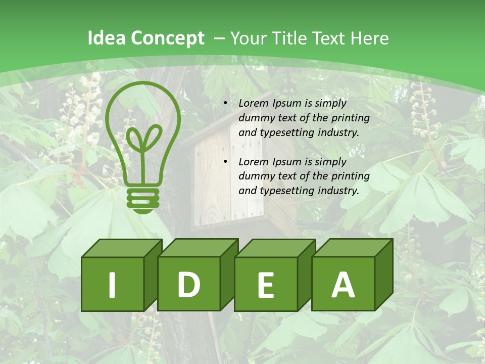 Freshness Leafage Color PowerPoint Template