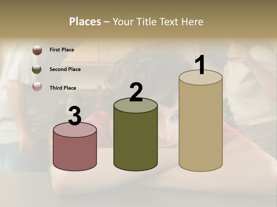 Crying Boy Lonely PowerPoint Template