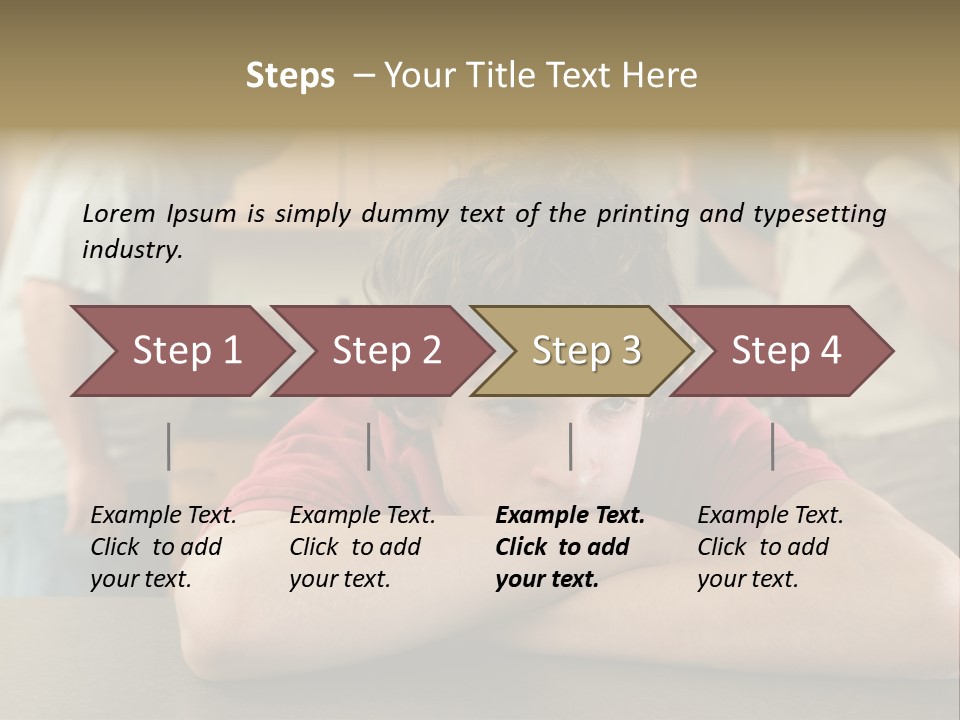 Crying Boy Lonely PowerPoint Template