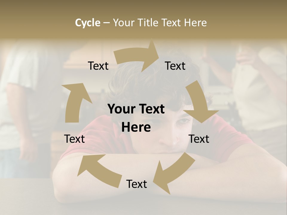 Crying Boy Lonely PowerPoint Template