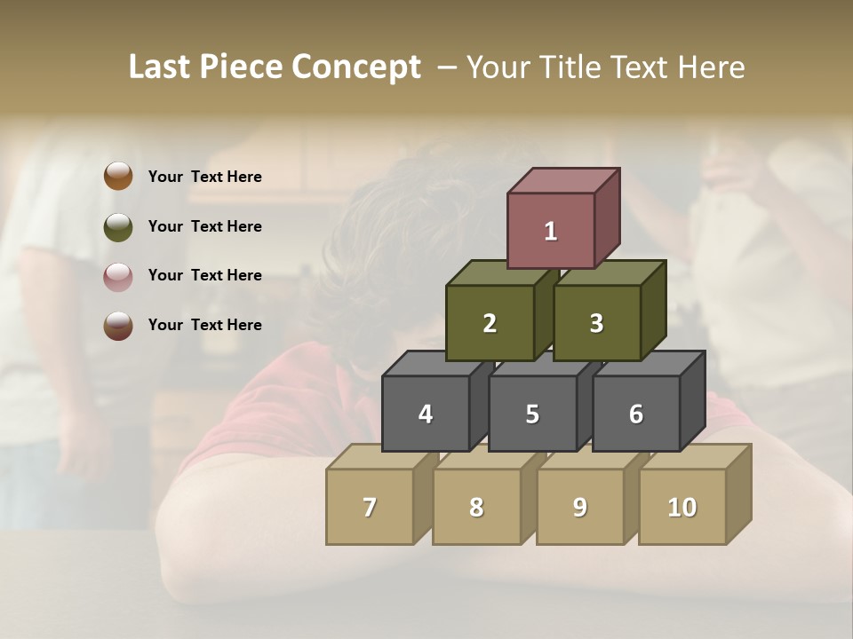 Crying Boy Lonely PowerPoint Template