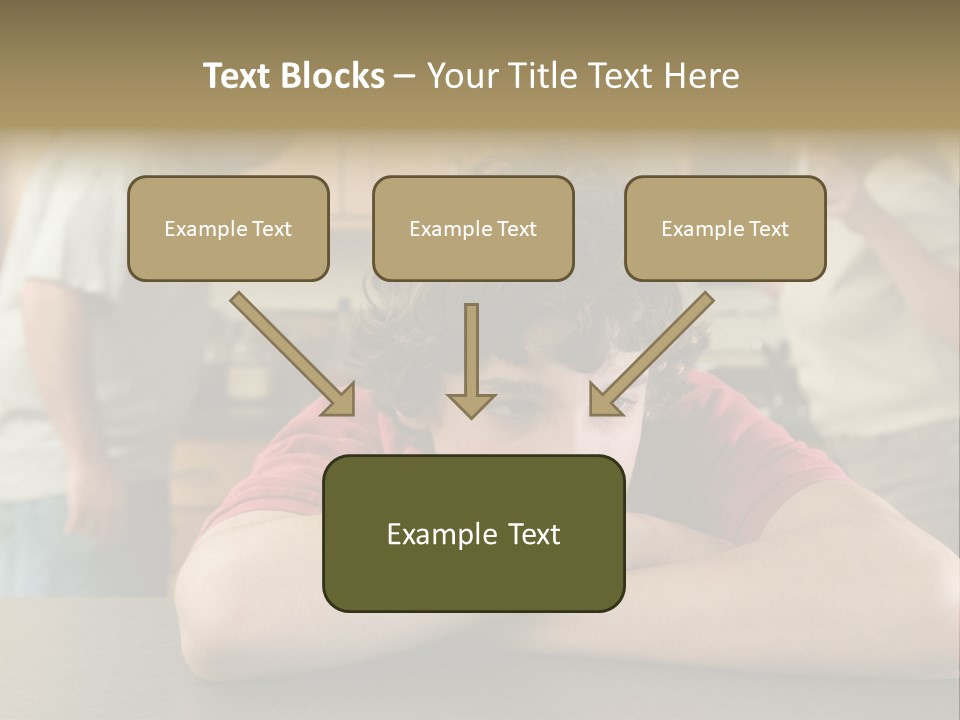 Crying Boy Lonely PowerPoint Template