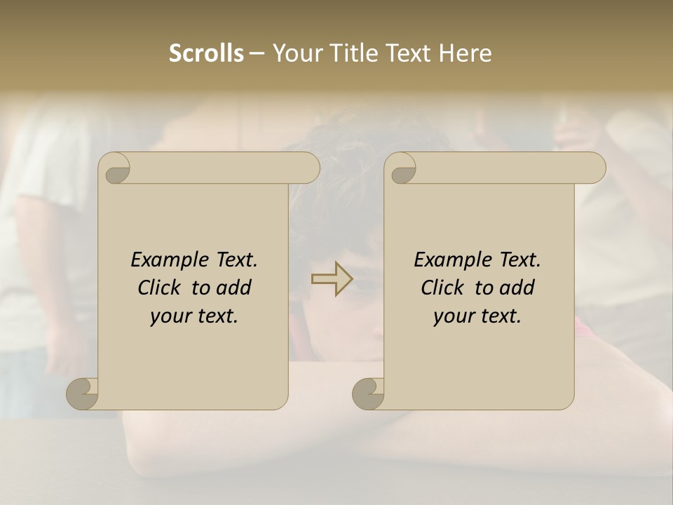 Crying Boy Lonely PowerPoint Template
