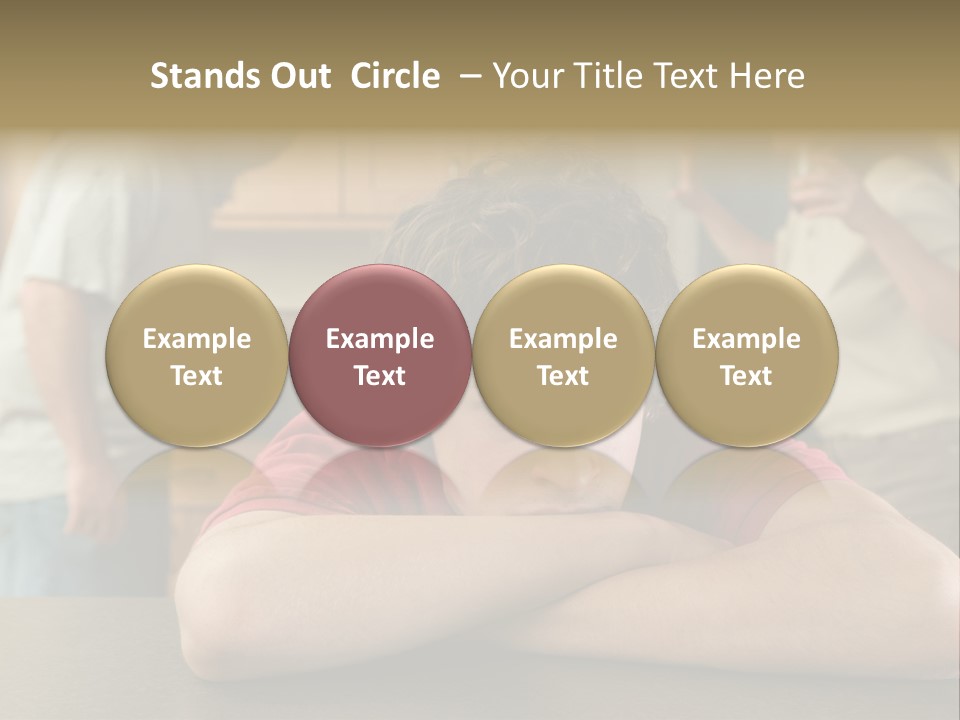 Crying Boy Lonely PowerPoint Template