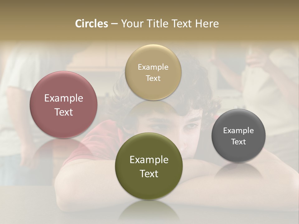 Crying Boy Lonely PowerPoint Template