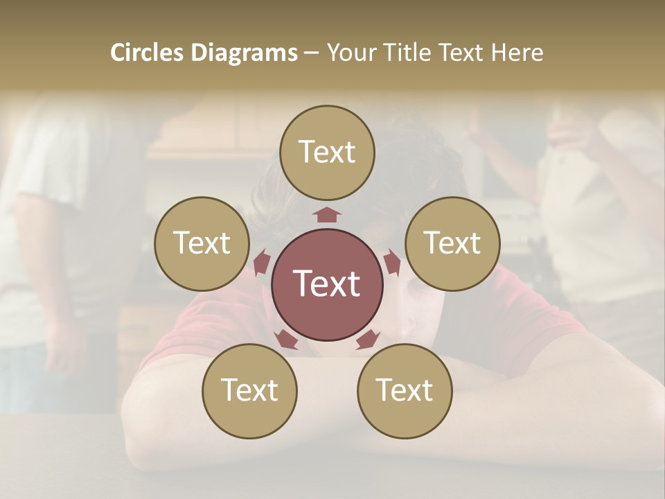 Crying Boy Lonely PowerPoint Template