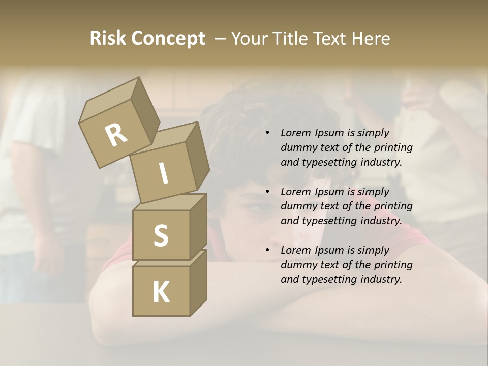 Crying Boy Lonely PowerPoint Template