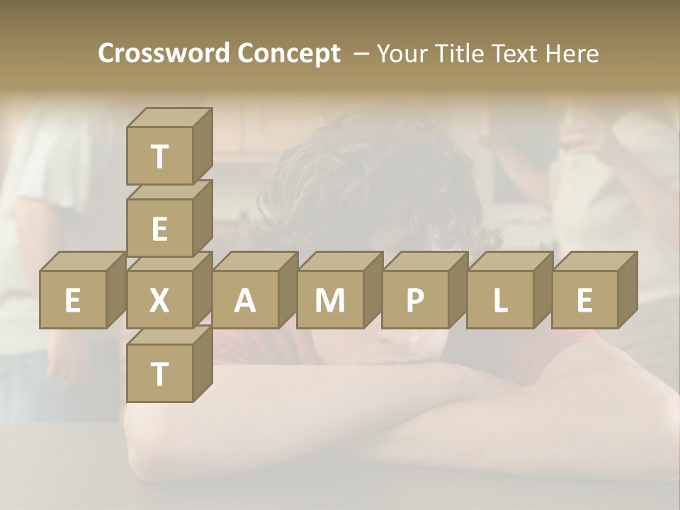 Crying Boy Lonely PowerPoint Template