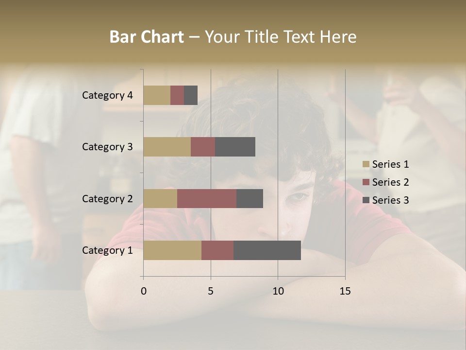 Crying Boy Lonely PowerPoint Template