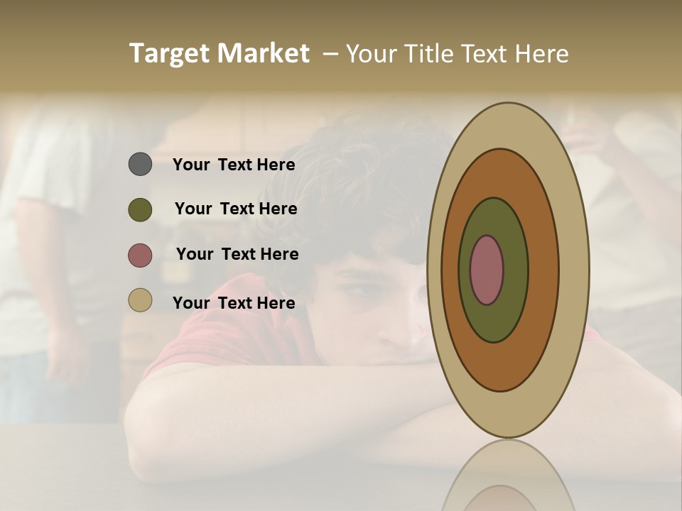 Crying Boy Lonely PowerPoint Template