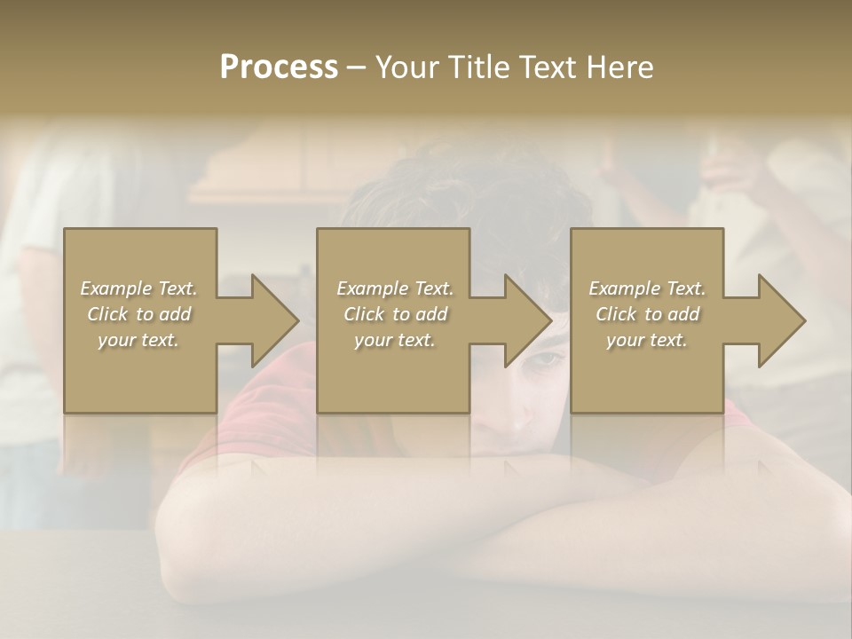 Crying Boy Lonely PowerPoint Template