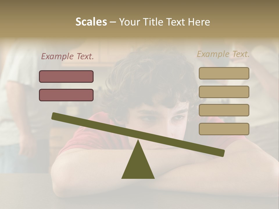 Crying Boy Lonely PowerPoint Template