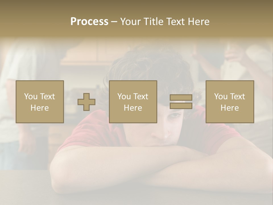 Crying Boy Lonely PowerPoint Template