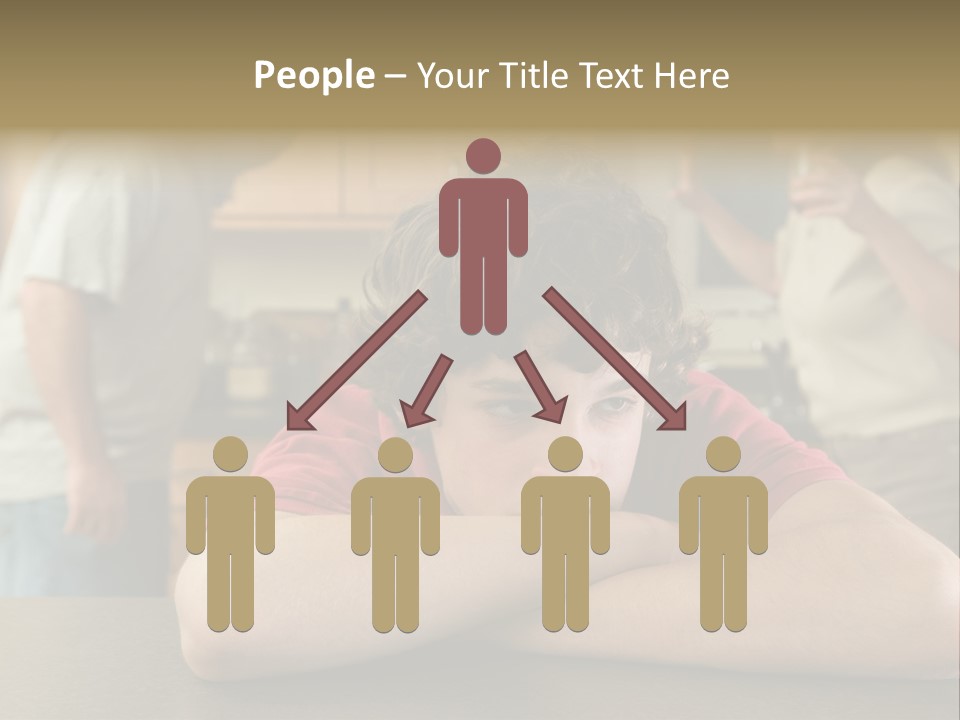 Crying Boy Lonely PowerPoint Template