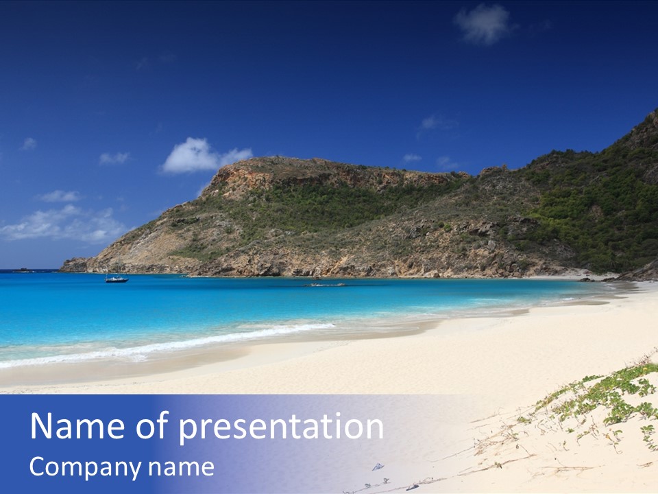 Azure Relaxing Saint Barths PowerPoint Template