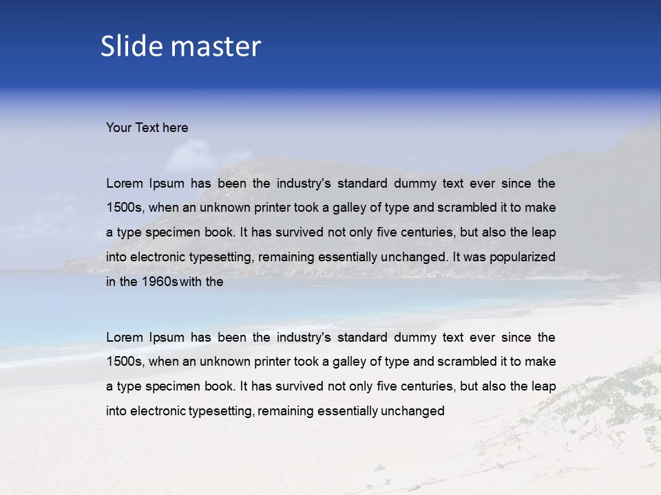 Azure Relaxing Saint Barths PowerPoint Template