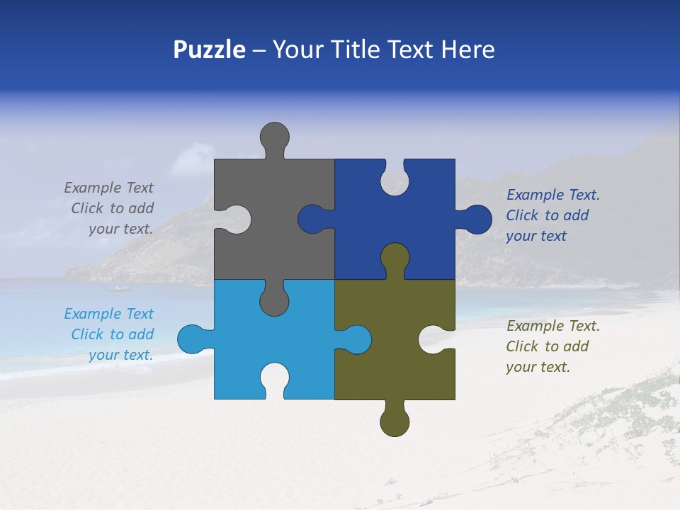 Azure Relaxing Saint Barths PowerPoint Template