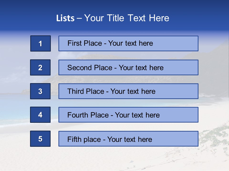 Azure Relaxing Saint Barths PowerPoint Template
