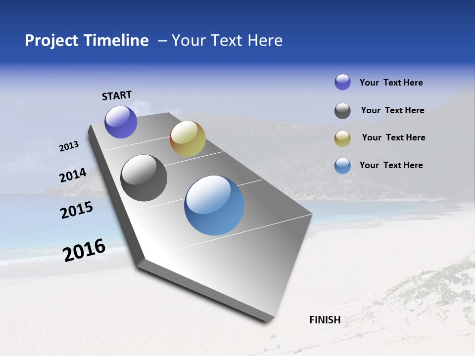 Azure Relaxing Saint Barths PowerPoint Template
