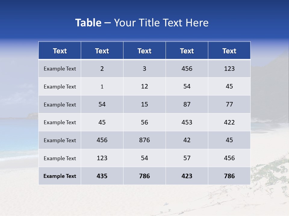 Azure Relaxing Saint Barths PowerPoint Template