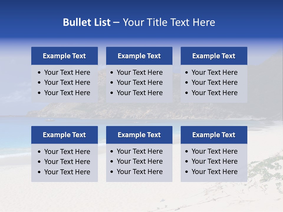 Azure Relaxing Saint Barths PowerPoint Template