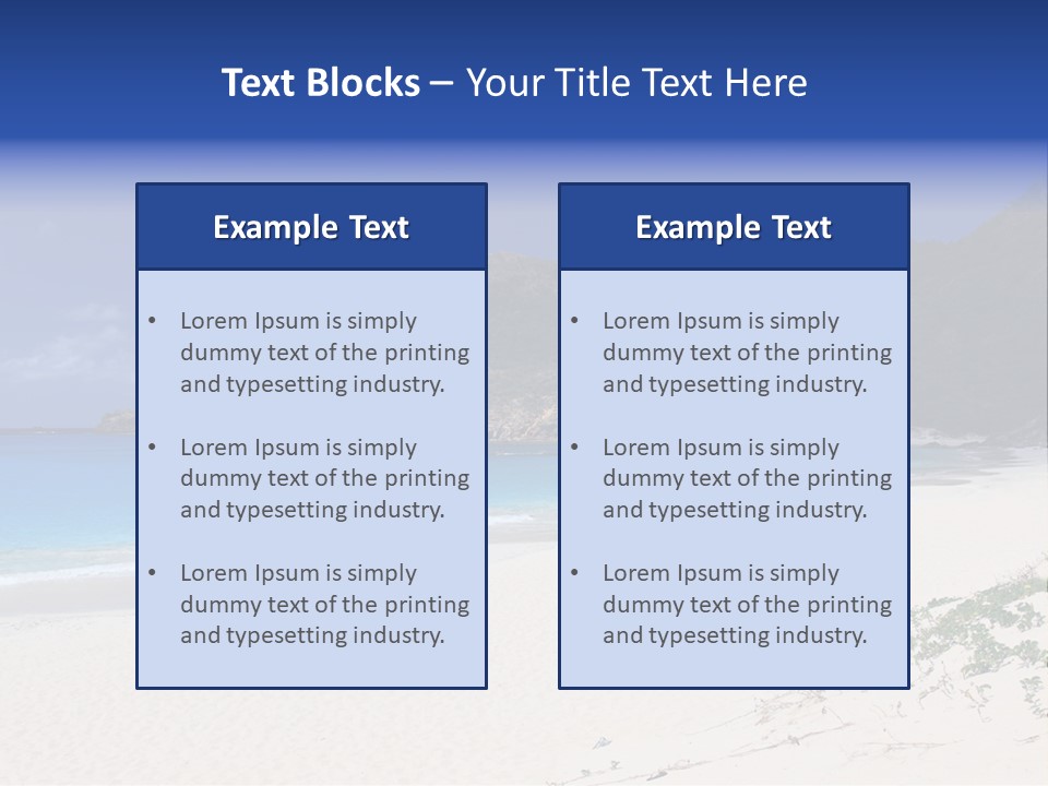 Azure Relaxing Saint Barths PowerPoint Template