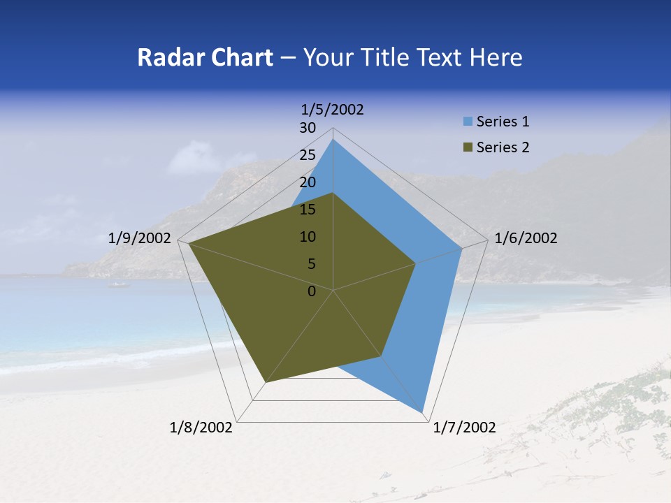 Azure Relaxing Saint Barths PowerPoint Template