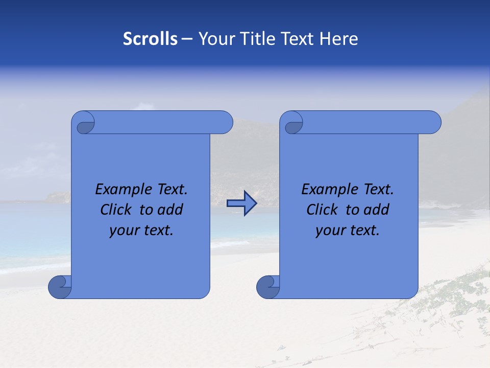 Azure Relaxing Saint Barths PowerPoint Template